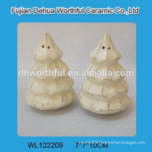 High quality ceramic Christmas tree salt and pepper shaker